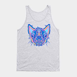 Diaphonized cat skull Pan flag edition Tank Top